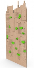 Детский скалодром IndigoWood New York natural wood
